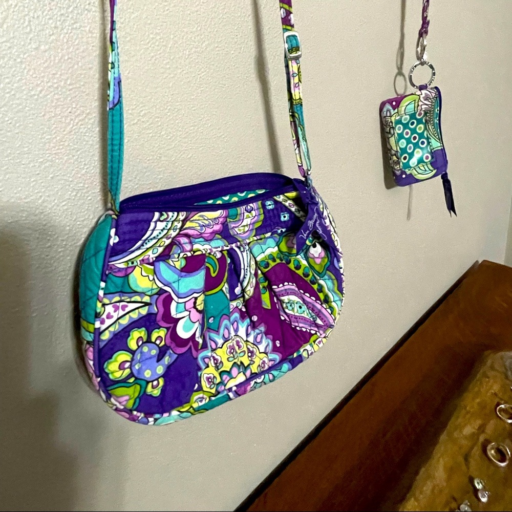 Vera Bradley Heather Clutch Sized Cross Body with ID Lanyard